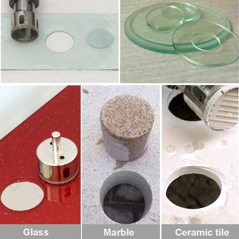 6mm Seghe a tazza Diamantate, Punte di Trapano Rivestito Diamantate, 15 pezzi Vetro Punte di Trapano Piastrella Trapano Ø6mm, per Vetro, Ceramica, Porcellana, Piastrelle di Ceramica
