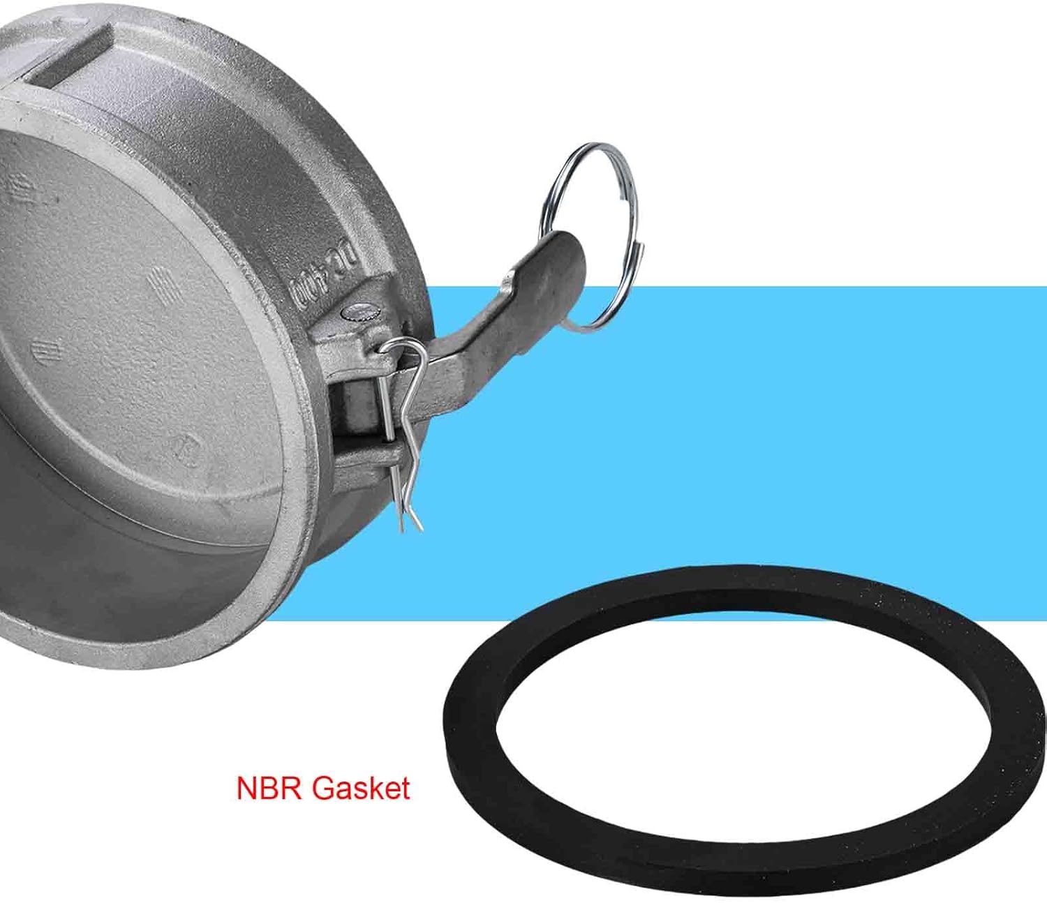 4Inch Dust Cap Type DC Camlock Fitting 4"" Cam Lock Cap Camlock Couplings Al Cam Groove Hose Fittings (Type DC 4''), Silver