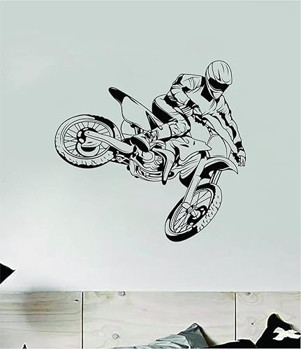 Dirtbiker V9 - Calcomanía de pared para decoración del hogar, decoración del hogar, calcomanía de vinilo con cita para dormitorio, adolescente,
