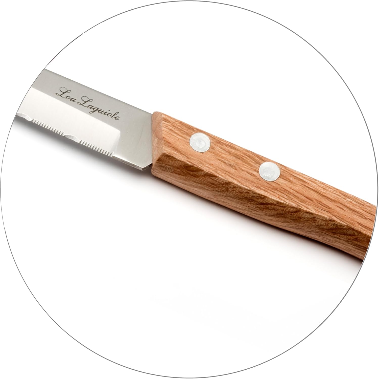 Lou Laguiole Forest Knife Set, Stainless Steel, Bois Nature, 22 x 13 x 2 cm