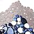 Primoon Pebble Ceramic Tiles 5 Sheets, Heart-Shaped 12x12 Floor Tile Ceramic, Dark Blue Mosaic Tiles Mesh Mounted, Waterproof Porcelain Tile Decorative for Kitchen Bath Backsplash Shower Floor Pool