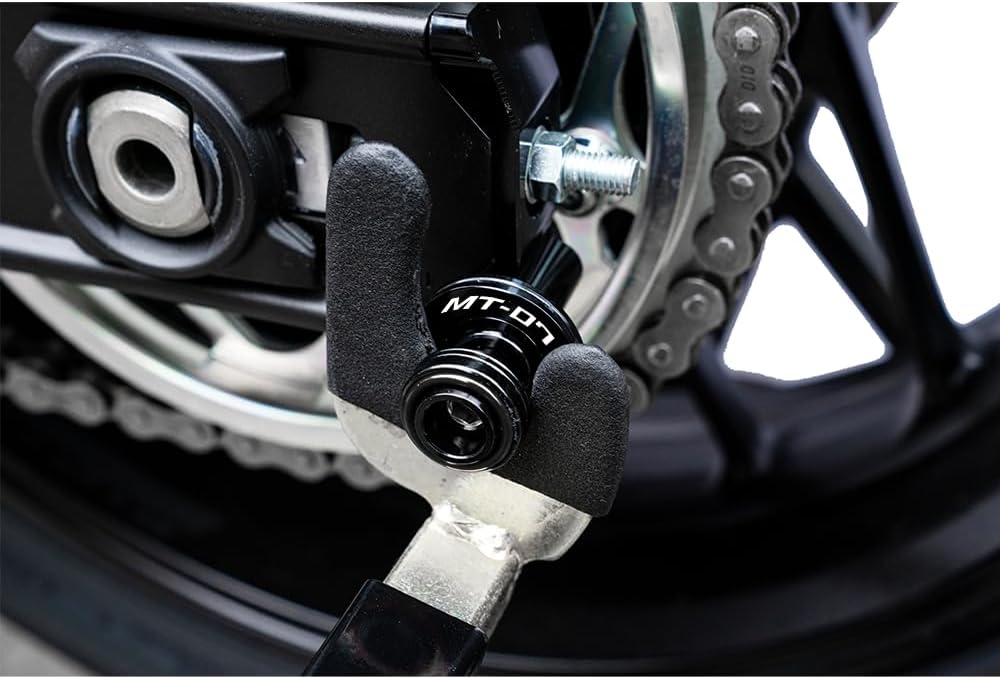 MOWOK Fit For YAMAHA MT-07 MT07 2026 2025 2024 2023 2022 2021 2020 2019 2018 2017 2016 2015 2014 Motorcycle Accessories Stand Screws Swing Arm Swingarm Spools slider (Black)