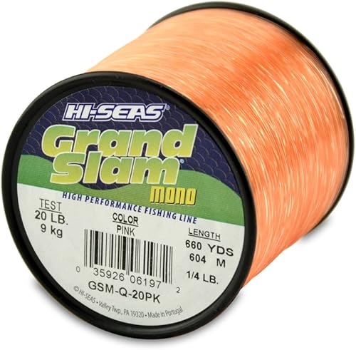 Miniatura 27 de HI-SEAS Línea de pesca de monofilamento Grand Slam - Fuerte y resistente a la abrasión en transparente, rosa, verde, azul humo, amarillo