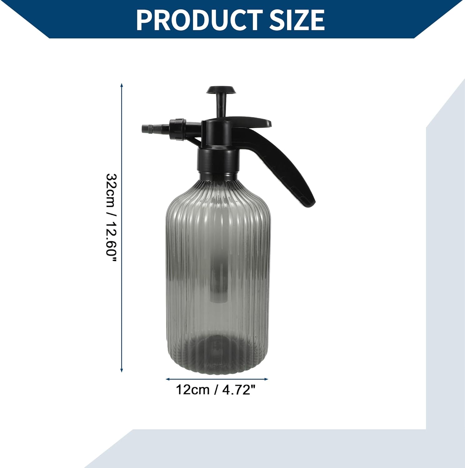 Pump Spray/Outside Plant Mister Pump Spray Bottle Water Pump for Garden Home/Adjustable Plastic 2L / 1 Pc Gray
