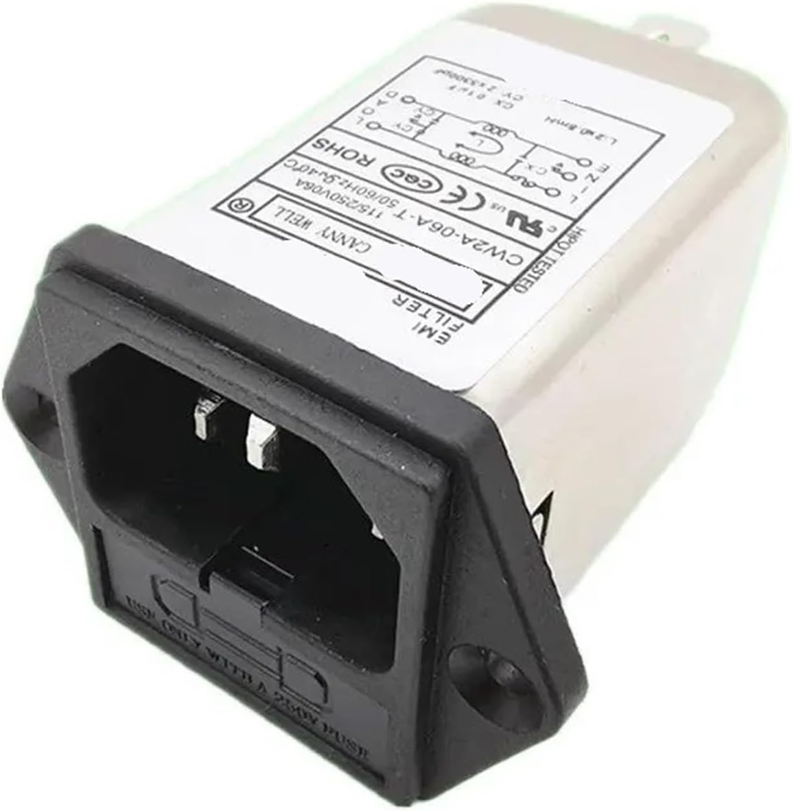 Single Phasea 220V AC Power Filter CW2A 1A 3A 6A(CW2A-10A-T)