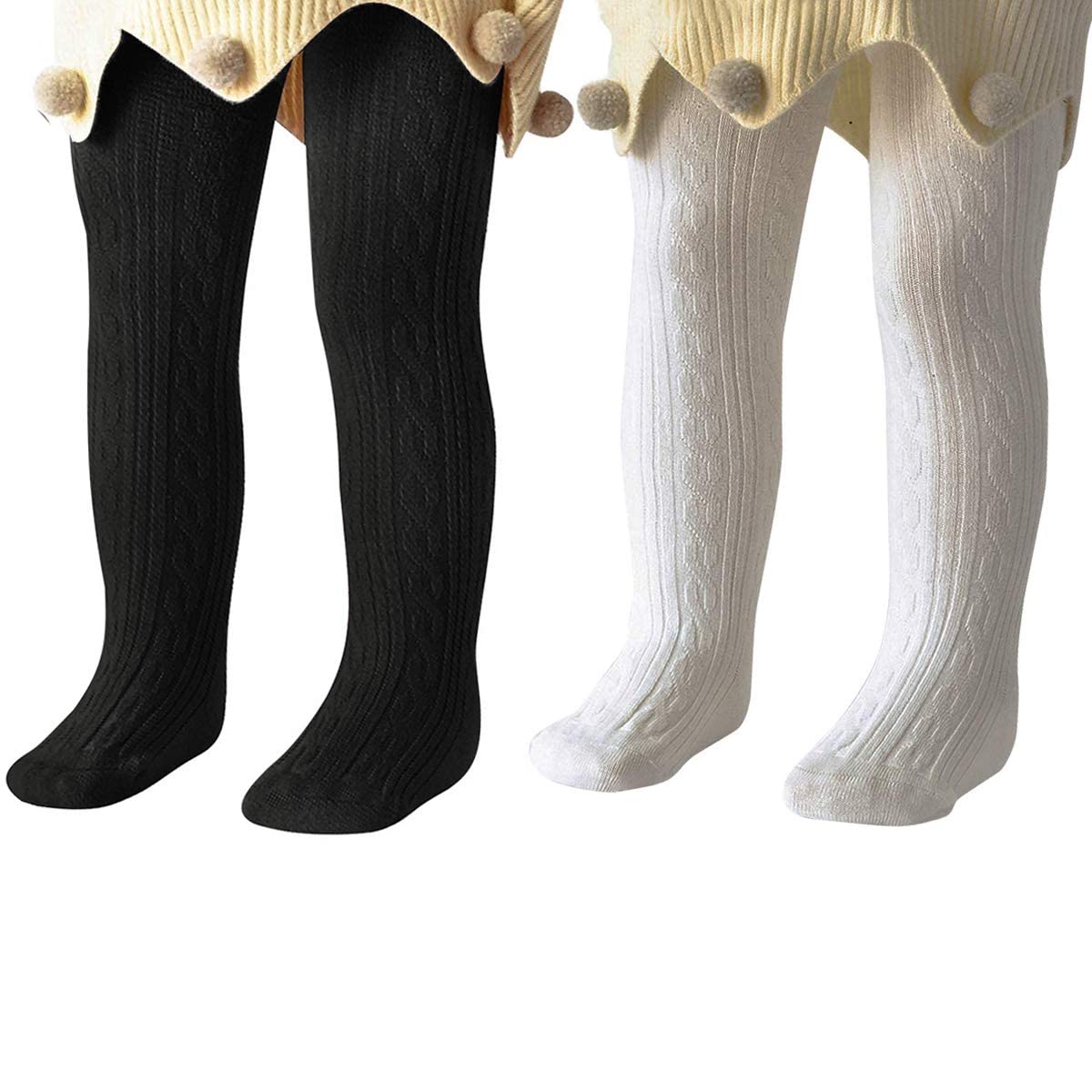 Zando Cable Knit Toddler Tights Baby Seamless Leggings Girls Stockings