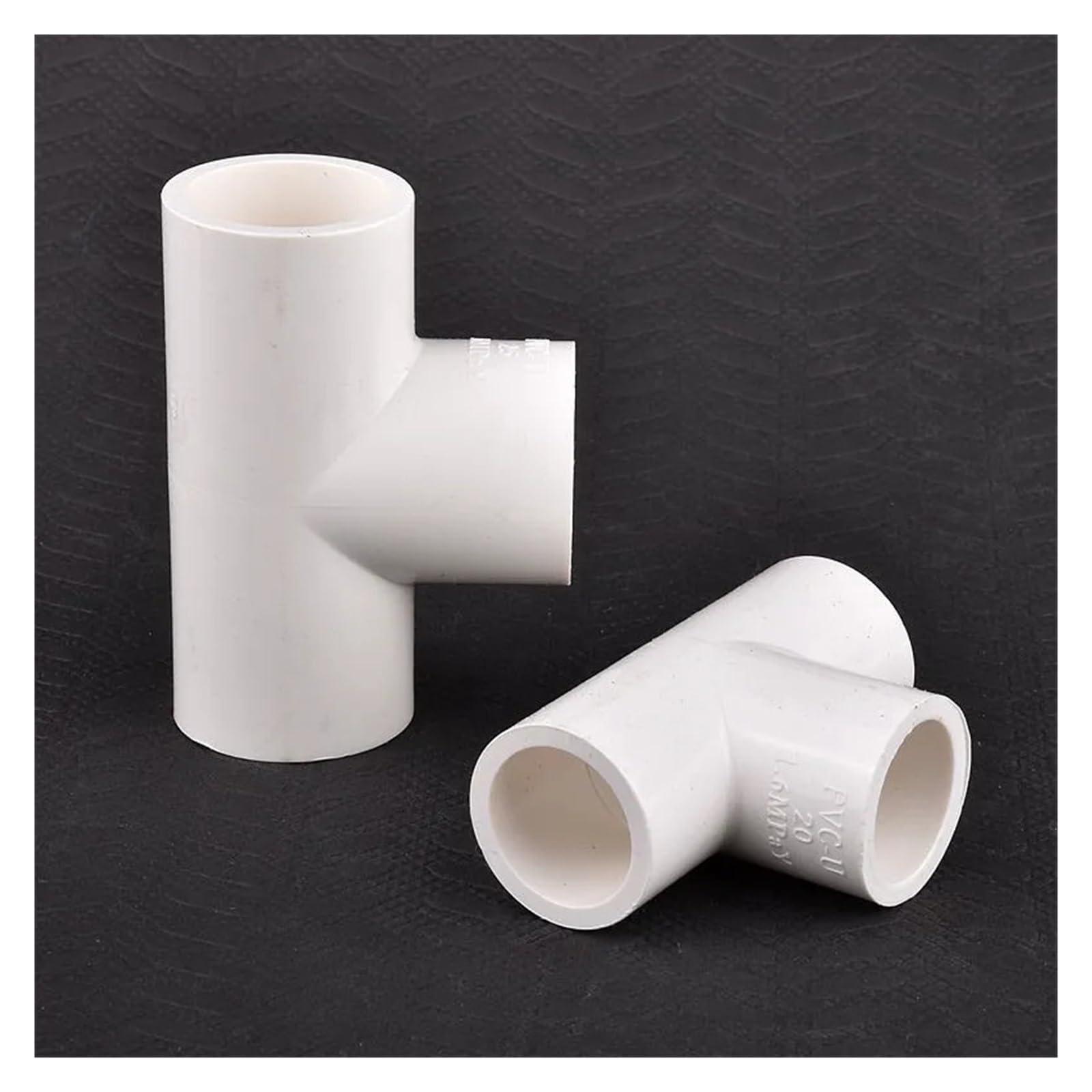Raccords de tuyaux en PVC blanc, connecteurs té à coude droit, coupleur Tube Joint plastique, adaptateur for Aquarium, 20/25/32/40/50mm Convient pour l'irrigation(90 Elbow,ID 40mm (2pcs))