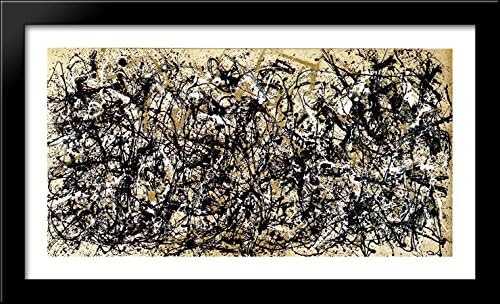 Autumn Rhythm (Number 30) 40x22 Large Black Wood Framed Print Art by Jackson Pollock