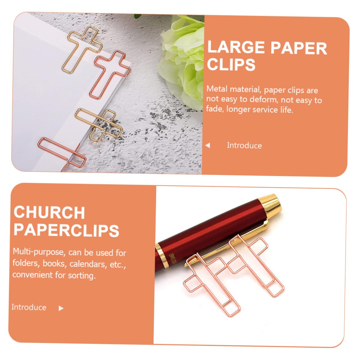 10 pezzi Graffette Metalliche Forma Clip Grandi per Ufficio e Cancelleria Fermagli Resistenti per Documenti e Organizzazione Quotidiana