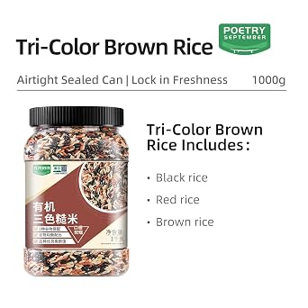Multigrain rice,brown,red,black rice mix,Blend for Porridge,1000g