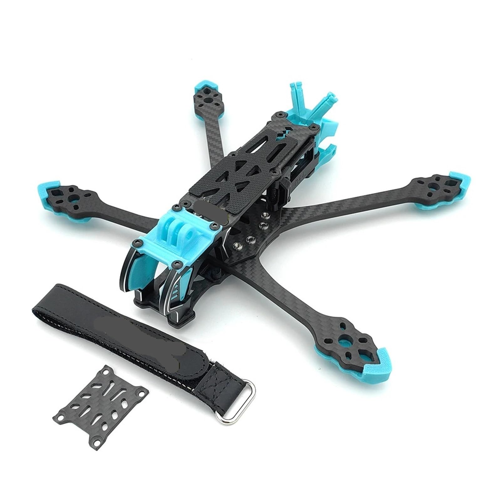 Mark5 O4 Pro FPV Rahmen Kit X/DC Version 5 zoll Carbon Fiber Quadcopter Racing Drone for RC freestyle DIY teile(X frame kit blu)