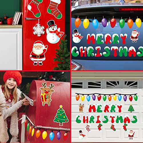 Decoraciones navideñas MISS FANTASY 38 imanes en forma de bombilla miniatura 4