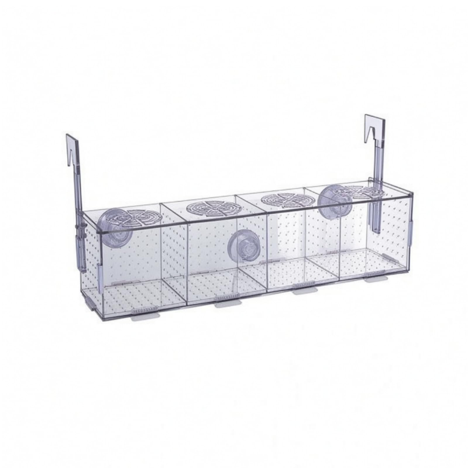 Caja Cría con Ventosas Transparente Gran Capacidad, Resistente, Caja Cría con Rejilla Aislamiento, Acuaristas