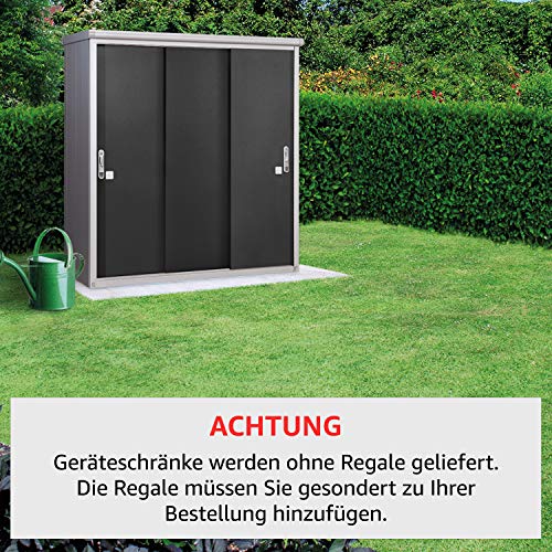 GFP Gartenschrank Florian 1807 XL aus Metall, 180x75x195cm - formstabil und witterungsbeständig, Premium Qualität… – Bild 5