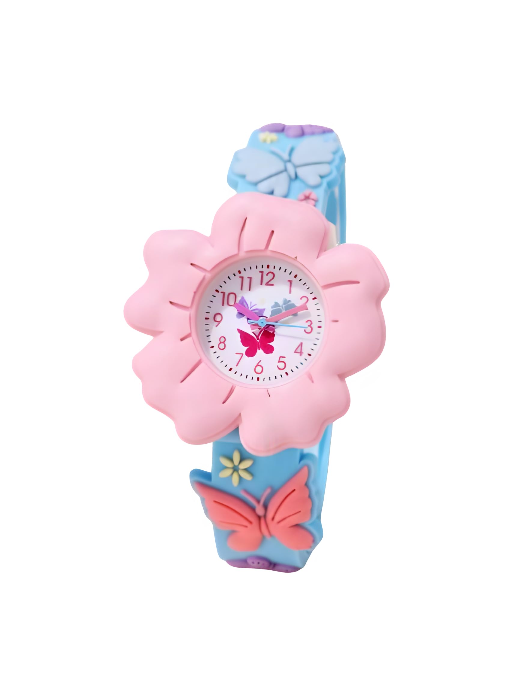 Ziory Kids Analog Flora Watch with Unbreakable Silicone Strap Childrens Best Unisex Birthday Return Gift for Boys and Girls of Age 3-13 Years (Pink and Blue) (B0D8YJ772Z) Amazon Price History, Amazon Price Tracker