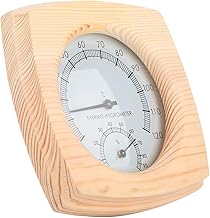 Zerone Termômetro para sala de sauna, material de madeira, termômetro digital para sala de sauna, banheiro