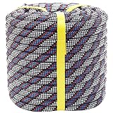 CRAYZA Double Braided Polyester Rope (1/2 in x 100 ft) Strong Arborist Rigging Rope 48 Strands for T