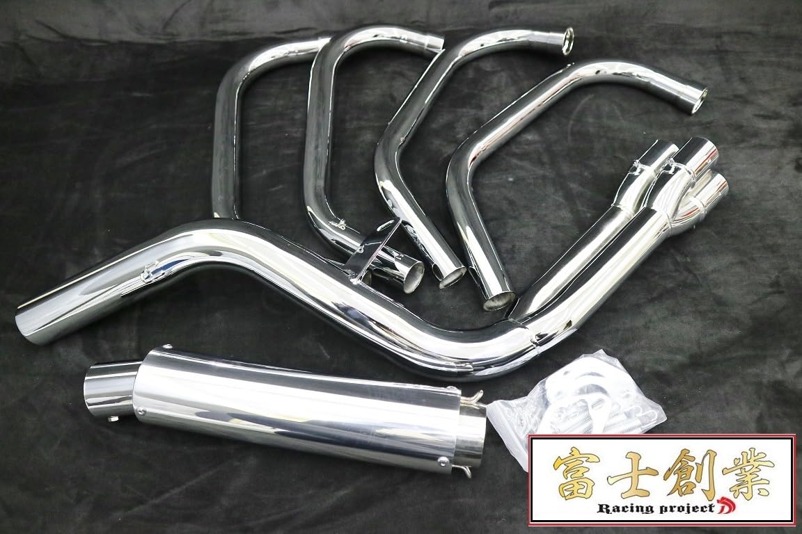 Amazon | 富士創業 CB400SF NC31 用 6分割 マフラー メッキ/レインボー