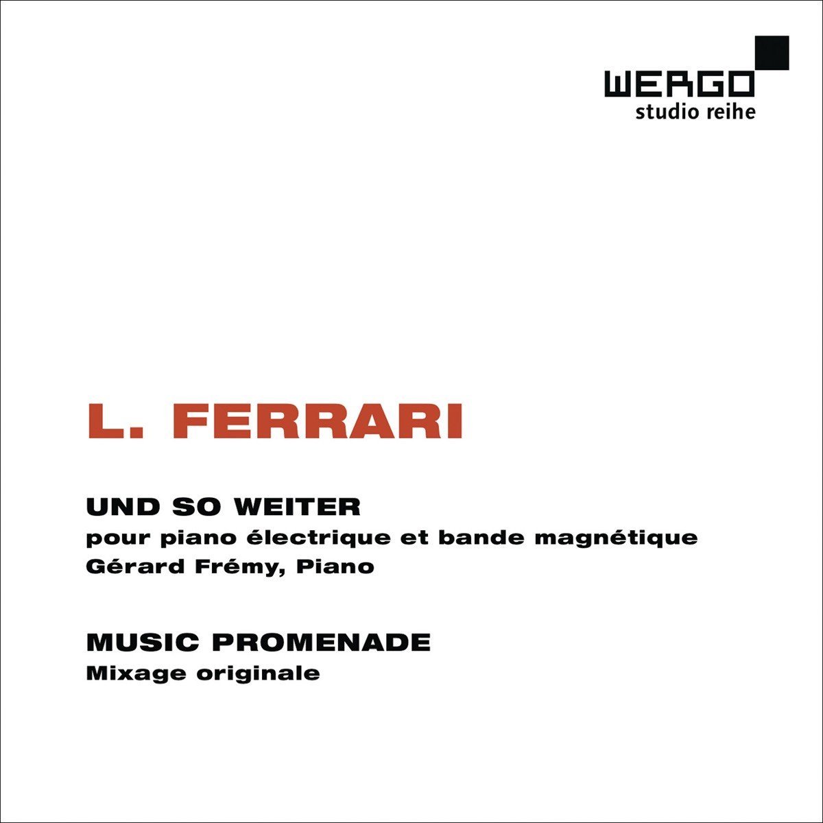 Amazon.co.jp: リュック・フェラーリ : 作品集 (L. Ferrari