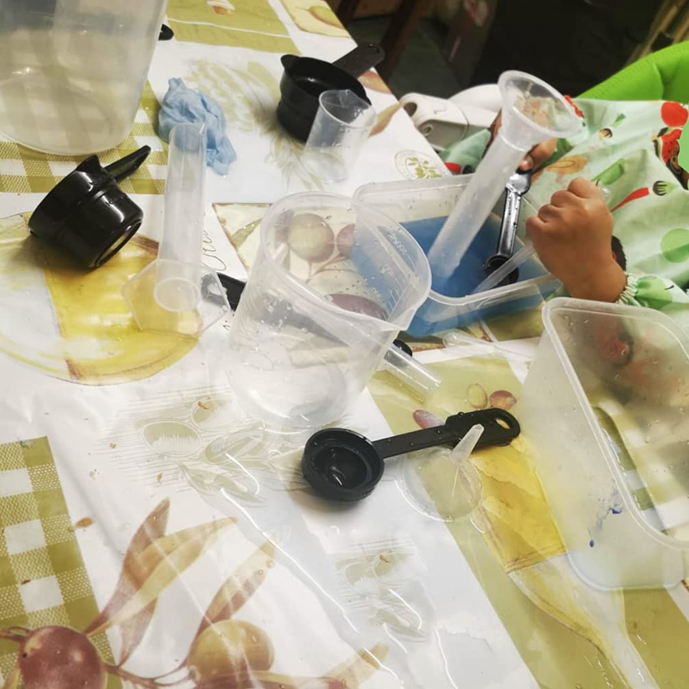 1 Set Messzylinder aus Kunststoff, Becher-Set, durchsichtige Messzylinder aus Kunststoff für das Wissenschaftslabor in der Schule zu Hause