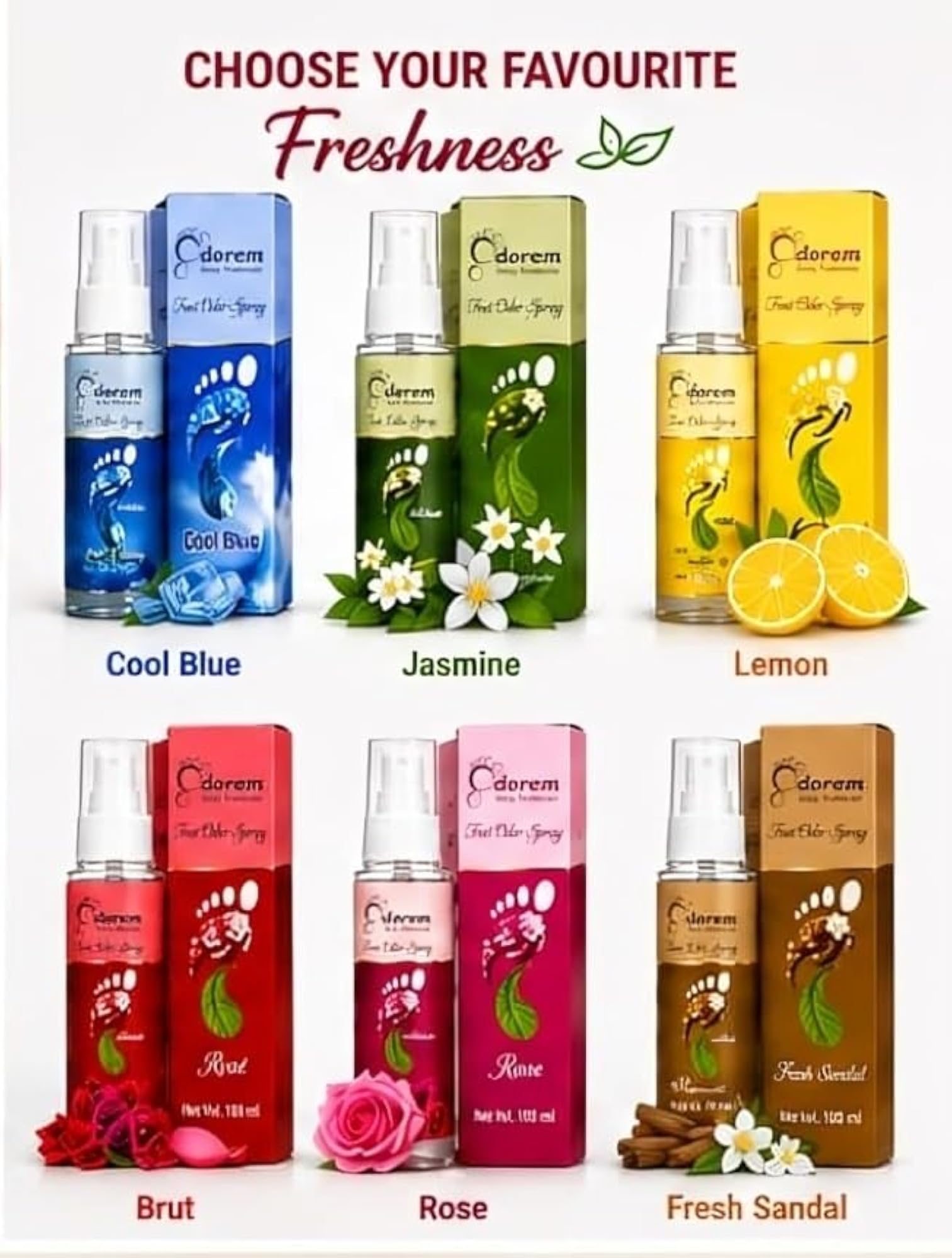Odorem Foot Odor Spray, Daily Freshener for Feet