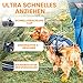 Tierhood Regenmantel Hund - Hunderegenmantel wasserdicht- Reflektierende Regenjacke Hund - Hundemantel inkl. Geschirr Wasserdicht