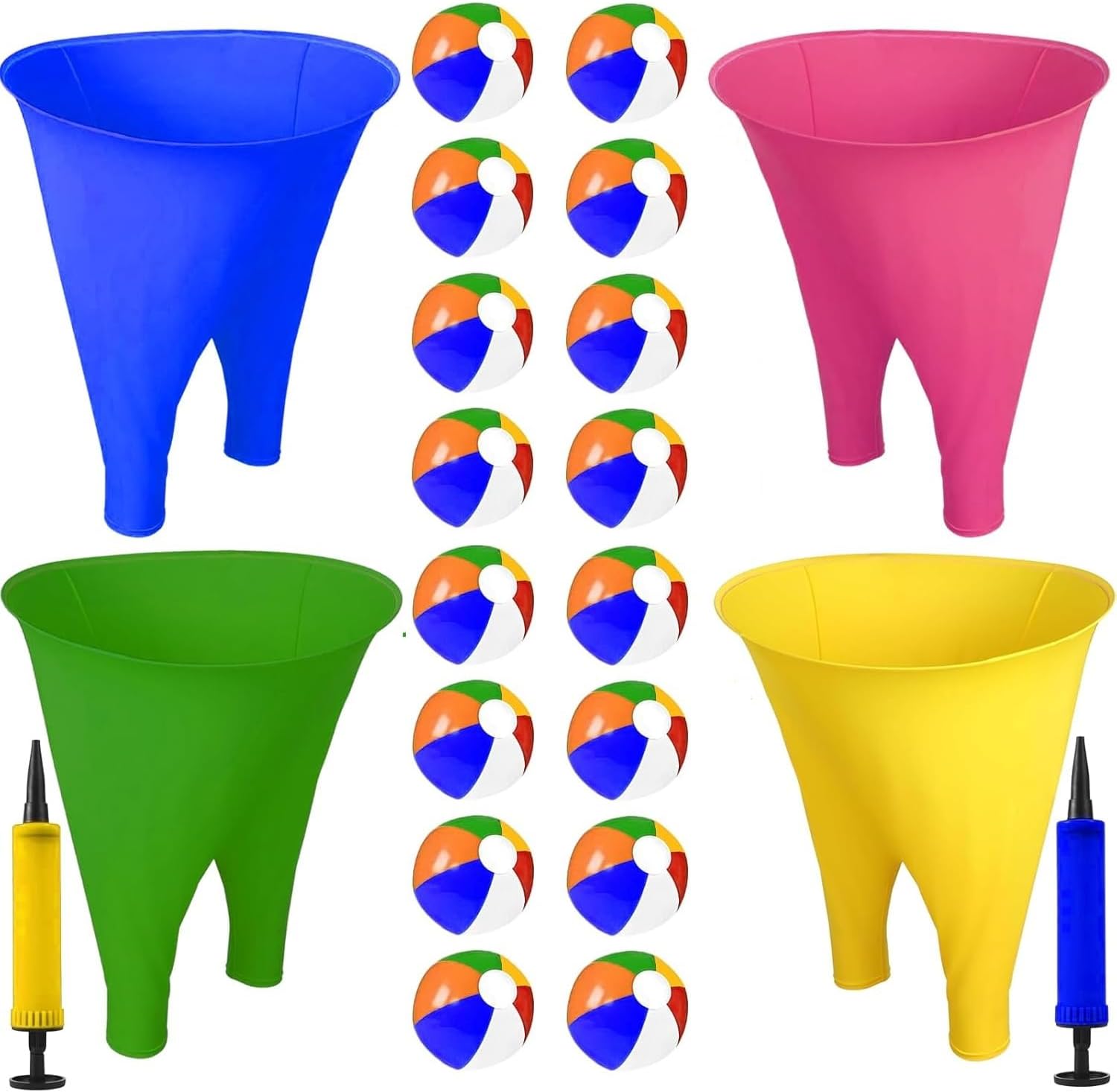 Granny Pants Yard Game, Oversized Granny Pants Outdoor Game for Adults, 16 Elastic Balls+Pump, Backyard Parties and Field Day (4pcs