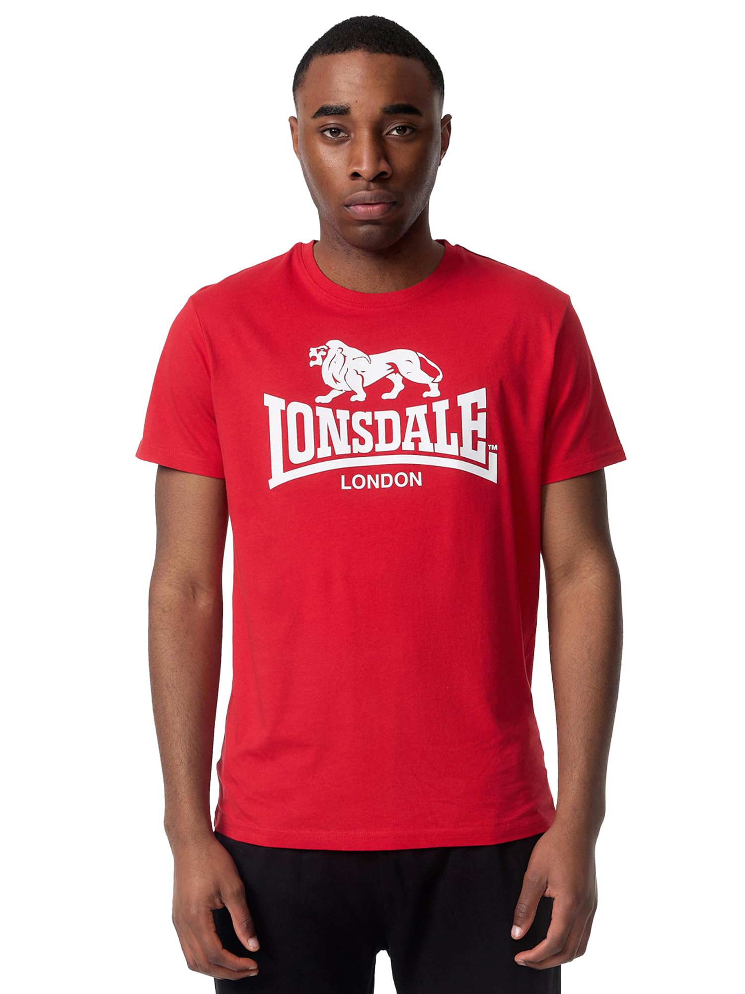 Lonsdale Men's Red St Erney Regular Fit T-Shirt, 4XL, 4XL