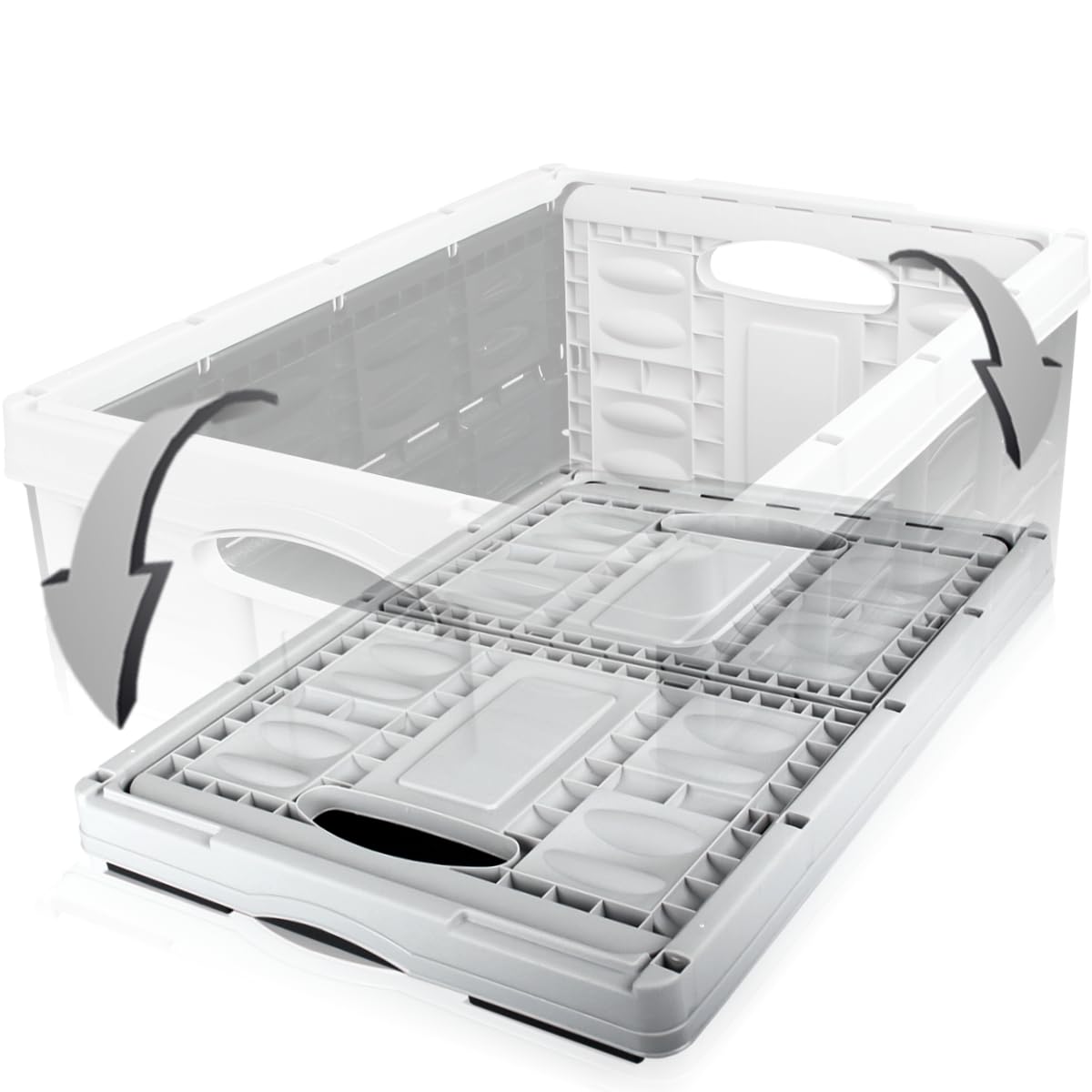 Stimo 4x Klappbox 45 L faltbare Transportbox 54 x 40 x 26 cm klappbar und stapelbar Einkaufskiste