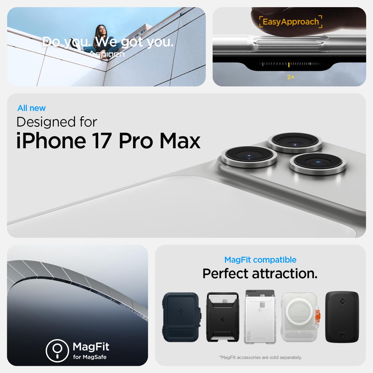 Spigen Essential Clear Crystal MagFit Case for iPhone 17 Pro Max, White — Amazon image 2
