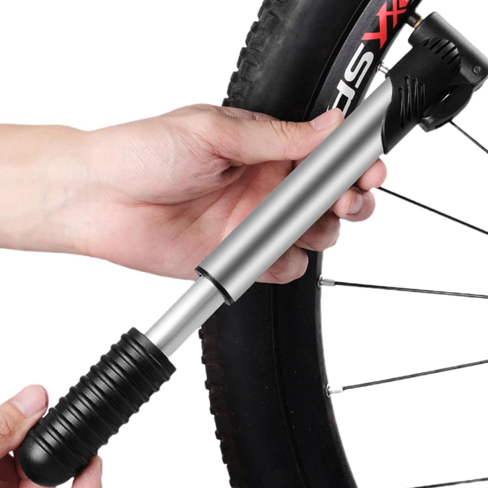 Portable Frame Pump - Compact Bicycles Pump With Frame Mount, High Pressure Hands Pumps Roads Mountain Bikes | Lightweight Easy To Carry Bikes Tire Pump, Universals Valve Adapters For Quick Inflations