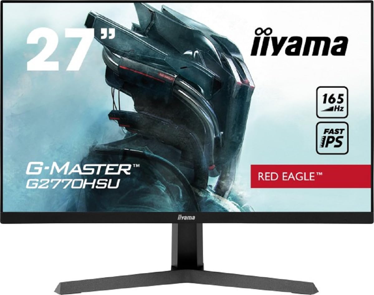 iiyama Ecran 27" G-Master G2770HSU-B1 Red Eagle, Fast IPS, FHD@165Hz, 0,8 ms, HDMI/DP/USB, Freesync, Black Tuner, Speakers, ecran pc Gamer