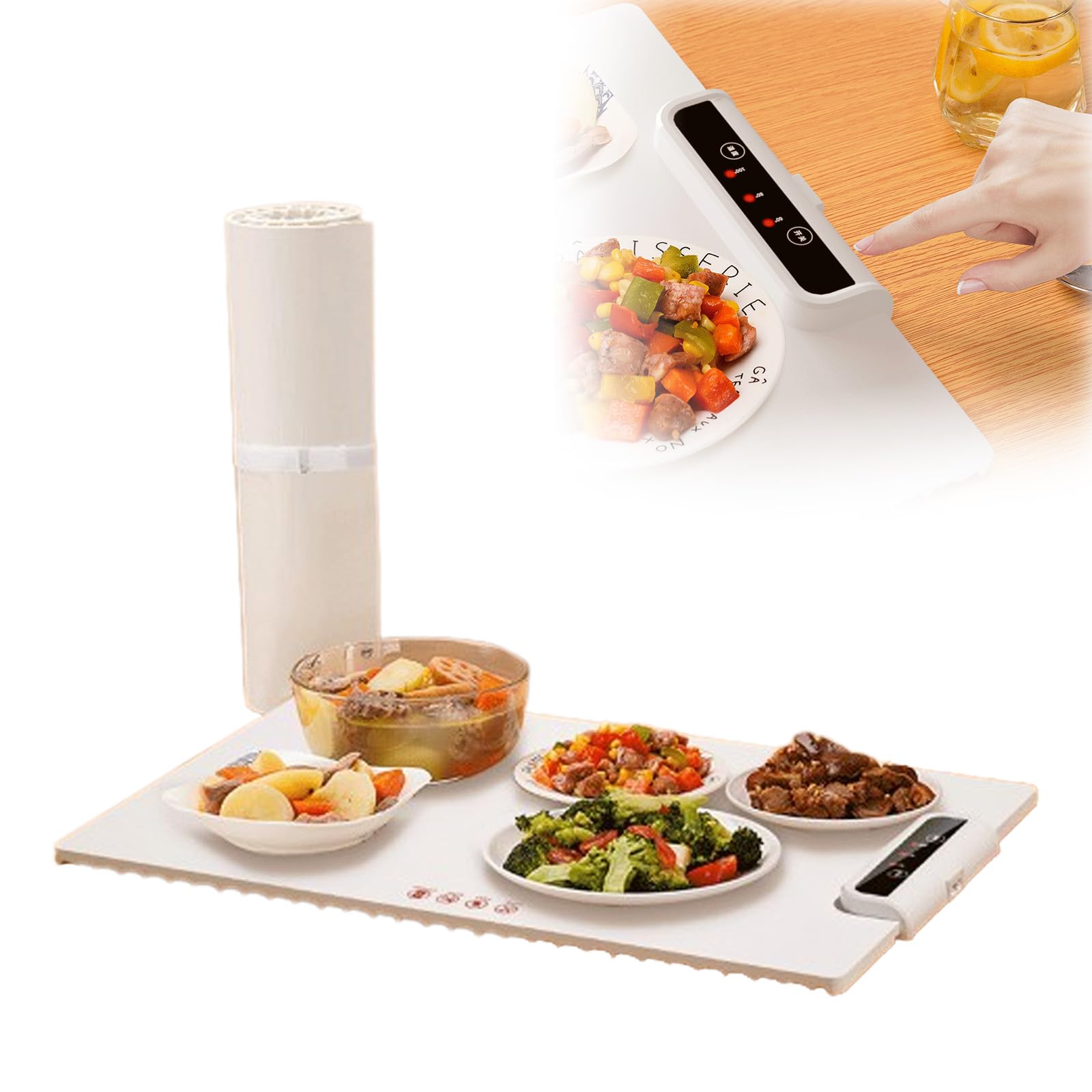 YODAOLI Warmit Tray, Warmit Pro 2.0 Smart Heating Tray with Nano Coating, Electric Portable Warming Tray Silicone, Foldable Warming Trays for Food (1Pcs)