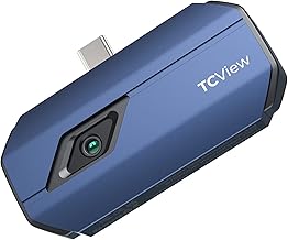 TOPDON Thermal Imaging Camera -TC001, 512 x 384 TISR Resolution, <40mK Heat Sensitivity, 25Hz, Test Range -20°C to 550°C, 0.1°C Test Precision, Designed for Android Phones/Tablets and Windows Laptops