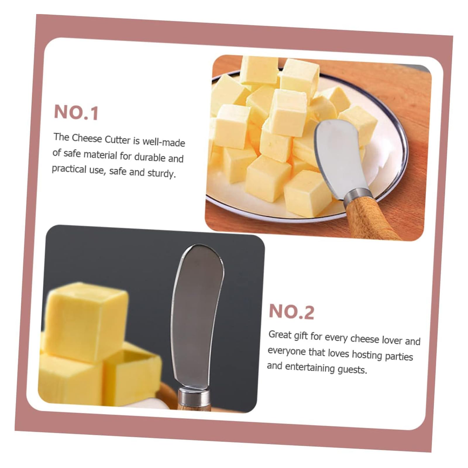 3 piezas esparcidor de queso vertical Mini esparcidor de mantequilla Cuchillo para untar mantequilla de acero inoxidable Cuchillo de mantequilla Para Cortar o Untar Mermelada de Queso con Mantequilla