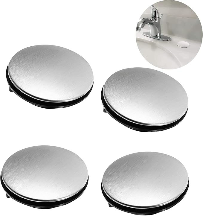 2Pack Stainless Steel Sink Tap Hole Covers, Faucet Hole Plug with