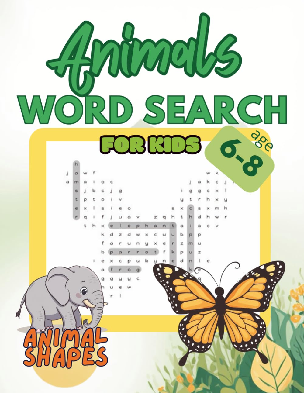 Animals Word Search for Kids Age 6-8: Shapes Edition Puzzle Book (Activity Books for Curious Kids)