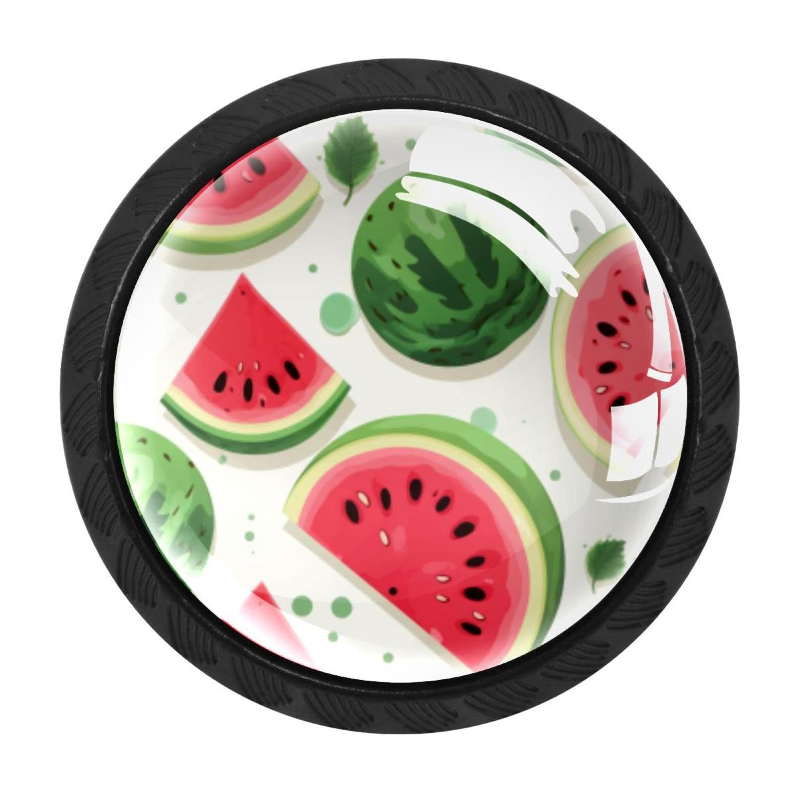 Chenzzzz Multicolored 07 4 Pack Black Watermelon Kitchen Handles, Cabinet Pulls Hardware For Cupboard Drawer Knobs Dresser Pulls