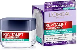 L'Oréal Paris Revitalift Hialurônico, Creme Facial Anti-Idade Noturno com Ácido Hialurônico, Preenche Linhas de Expressão, Hidrata Intensamente e Tonifica a Pele, 49g