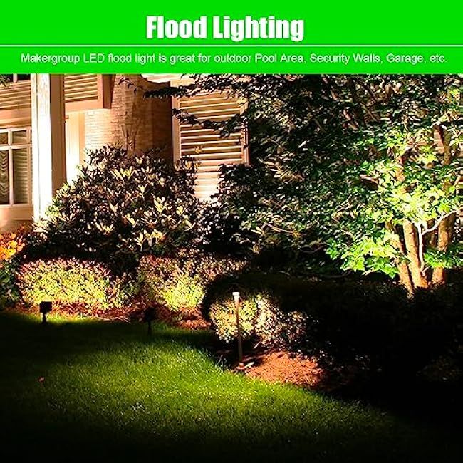 LED Flood Light Outdoor Low Voltage12V, Replaceable 3W MR11 LED Bulb Warm White 2700K-3000K, Weatherproof for Garden Yard Landscape Lighting for Walls, Trees, Plants, Signs, Security Light