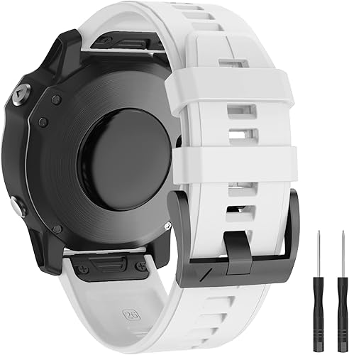 MYSNBKN Correa de silicona compatible con Garmin Fenix 5X Watch Band de 1.024 in de fácil instalación para Garmin Fenix 5X PlusFenix 6XFenix 6X