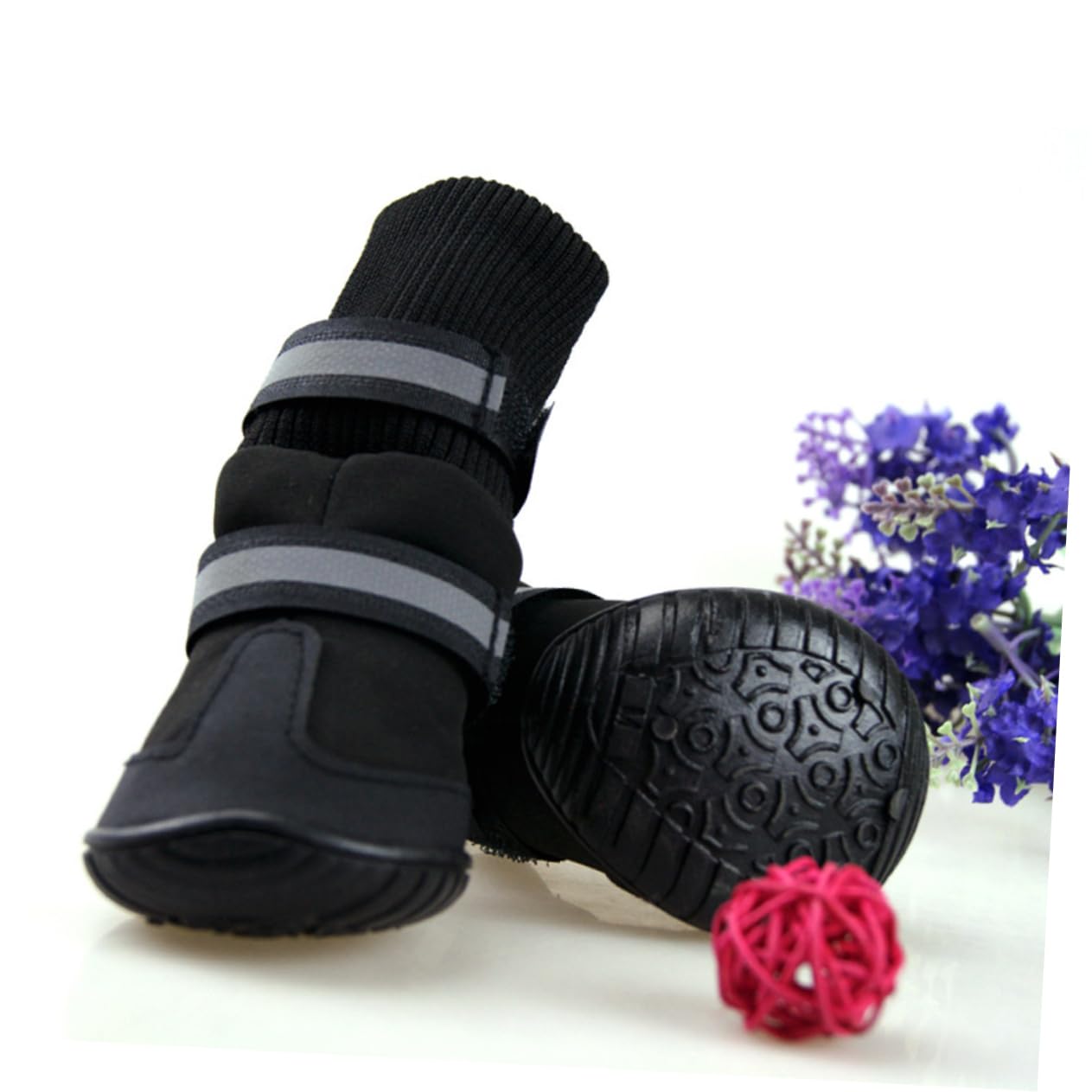 Toddmomy Bottes de Chaussures pour Chiens Bottes pour Chiens Chaussures de Nacré Chaussures pour Animaux de Compagnie Rougir