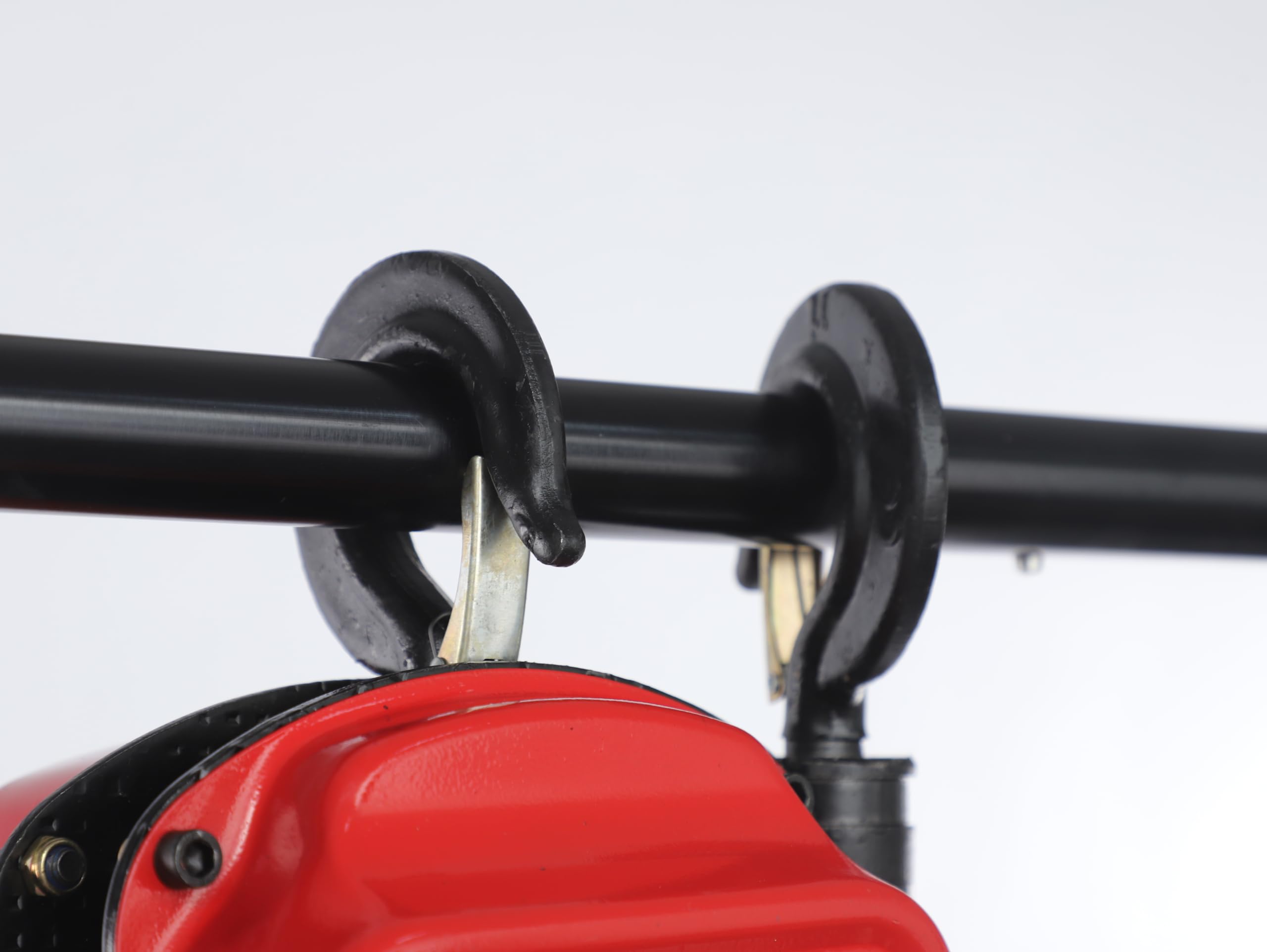 Paranco a catena da 1 T, con gancio girevole a 360°, altezza di sollevamento 6 m, con catena G80, sollevamento manuale, fino a 1000 kg, portatile, per cantieri, garage o officina (rosso)