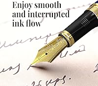 Vista 5 de Wordsworth y punta de repuesto negra (punta de pluma estilográfica con borde dorado mayesti)