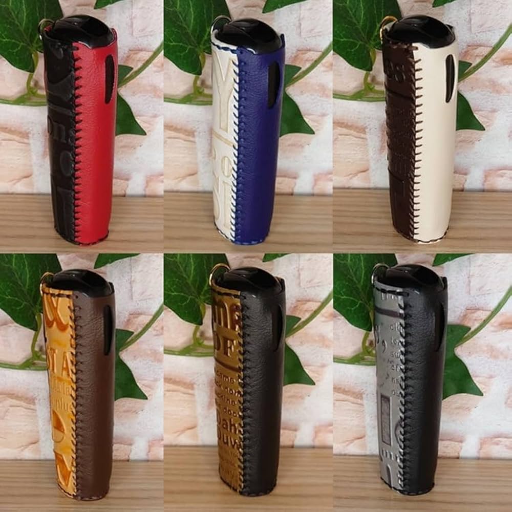 専用　プルームオーラ本革カバー　ブラック PloomAURA】プルームオーラ 本革製カバー〝髑髏 結〟（画像は