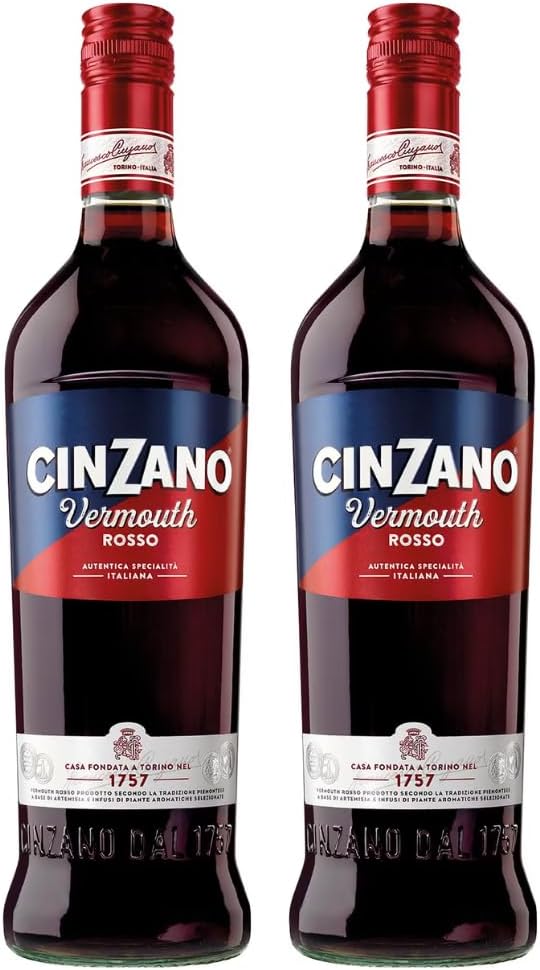 Cinzano Vermouth Rosso 75CL I Alcoholic Volume 15% I Pack of 2
