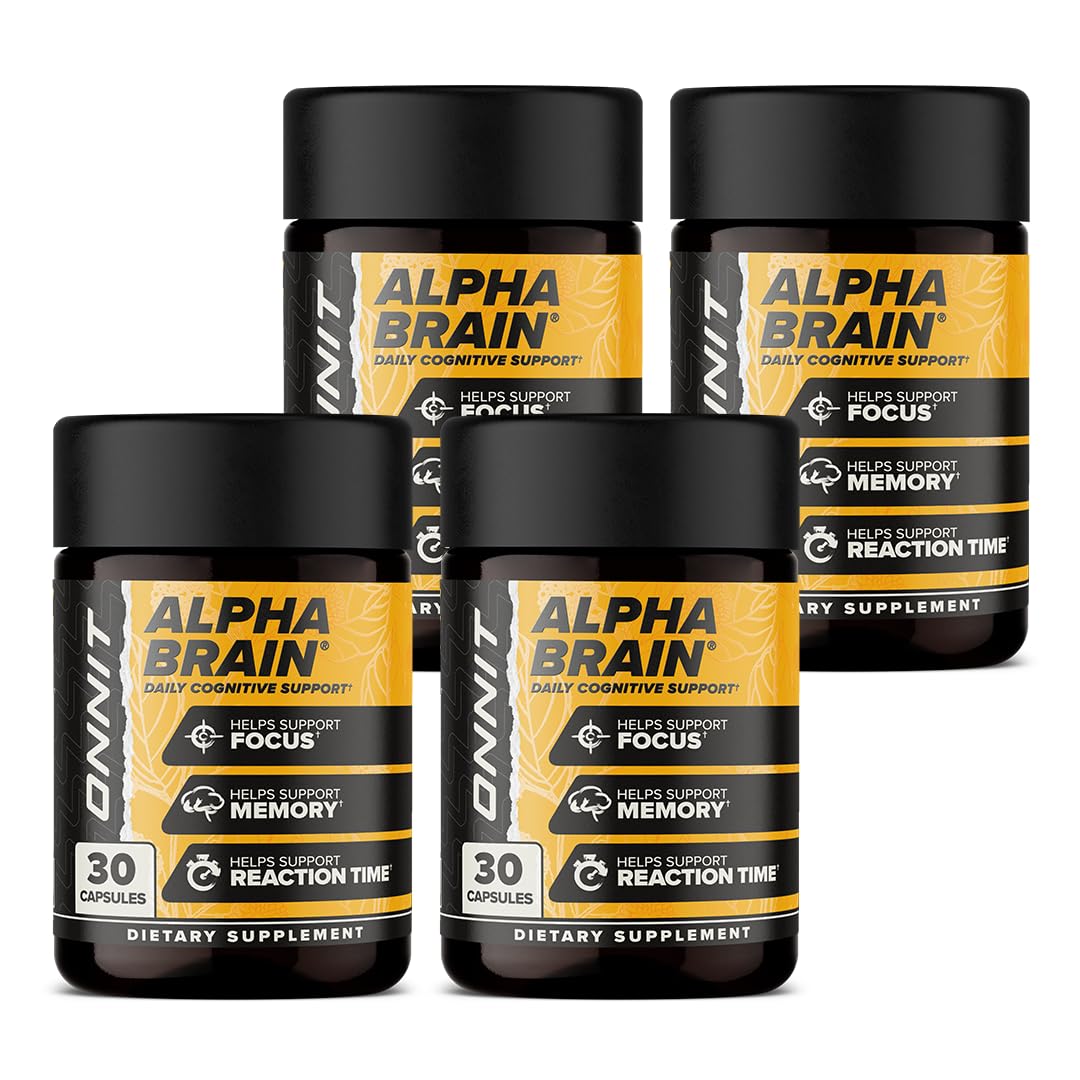 ONNIT Alpha Brain (120ct) - Over 1 Million Bottles Sold - Premium Nootropic Brain Supplement - Focus, Concentration & Memory - Alpha GPC, L Theanine & Bacopa Monnieri