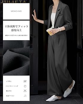 Amazon | [MOHO&MO沫晗依美] パンツスーツ レディース スーツ