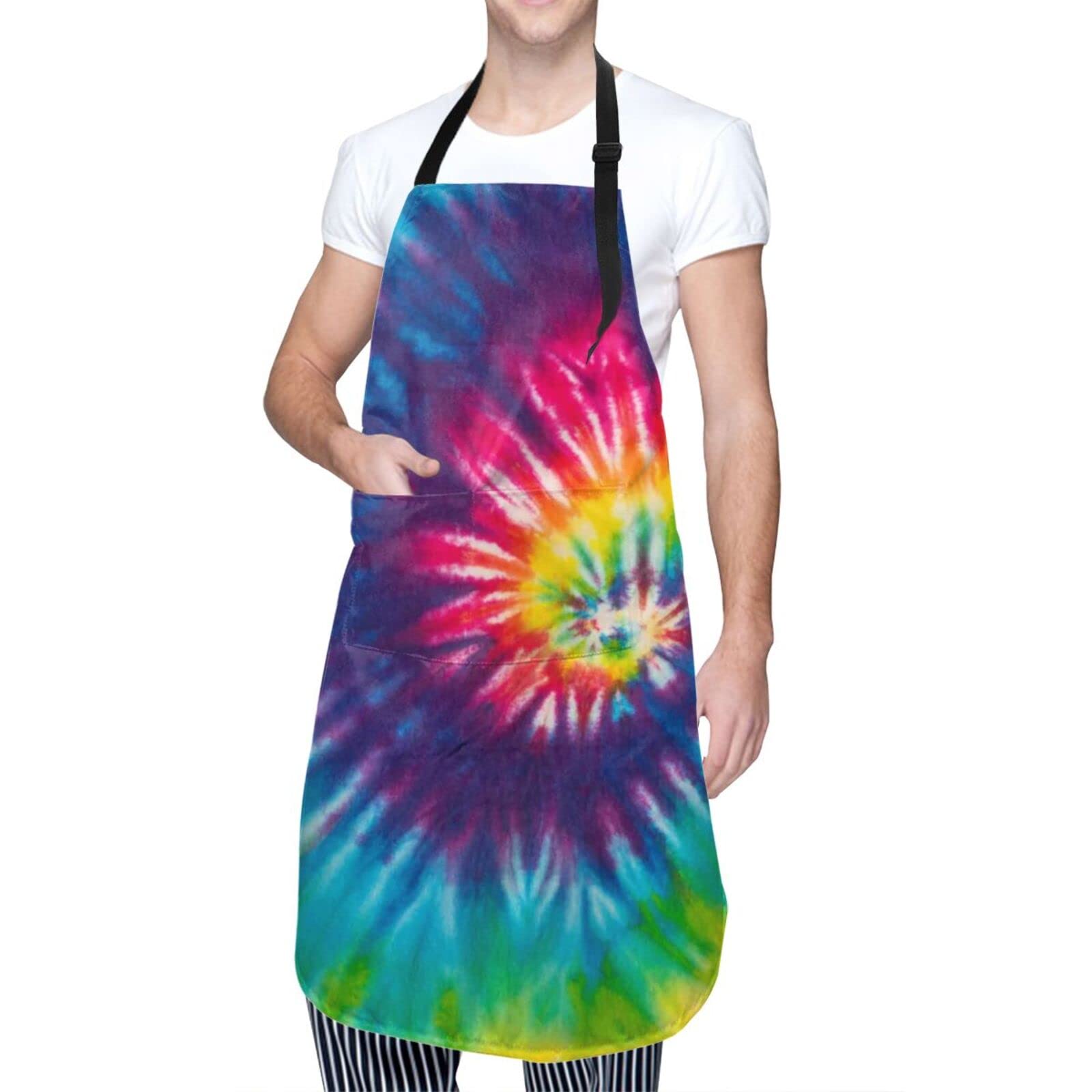 Kitchen Aprons for Women Men with Pockets Waterproof Chef Waitress Grill Cooking Hair Stylist Apron Plus Size Adjustable Bib