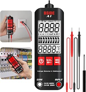 A1 Fully Automatic Anti-Burn Intelligent Digital Multimeter, Zero and Fire Wires Tester Non Contact Voltage Detector, Fast Accurately Measures Voltage, Current, Conductor On/Off, Color Ring Resistance